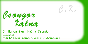 csongor kalna business card
